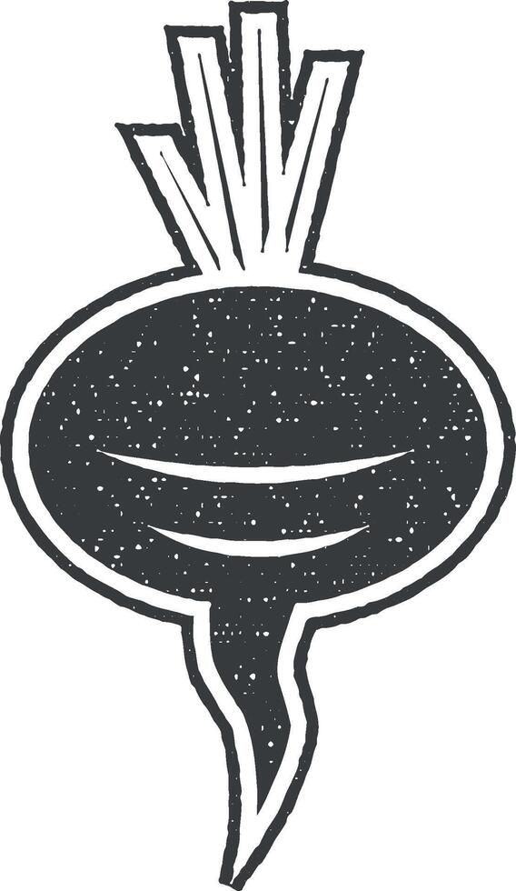un radis vecteur icône illustration avec timbre effet