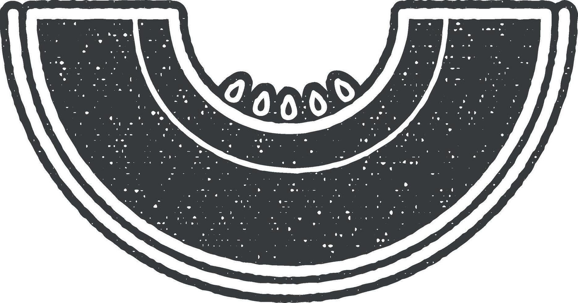 melon vecteur icône illustration avec timbre effet