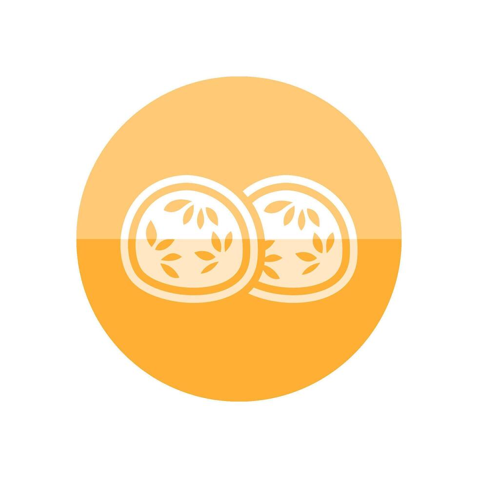 concombre icône dans plat Couleur cercle style. nourriture, vitamine, spa, masquage yeux vecteur