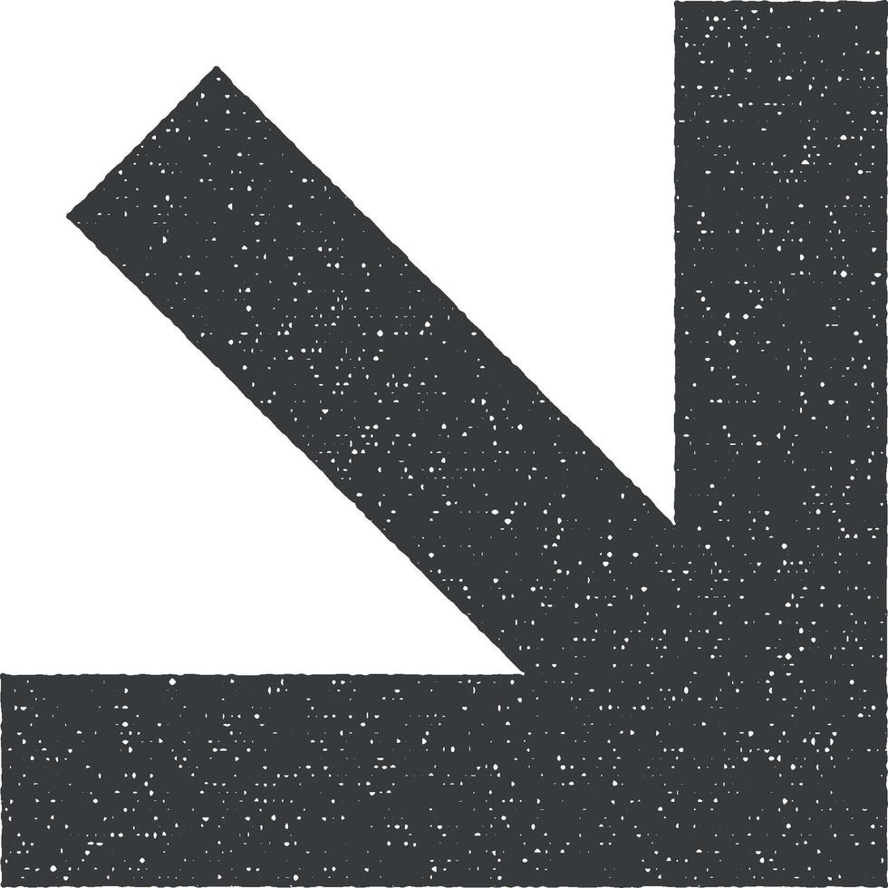 La Flèche vecteur icône illustration avec timbre effet