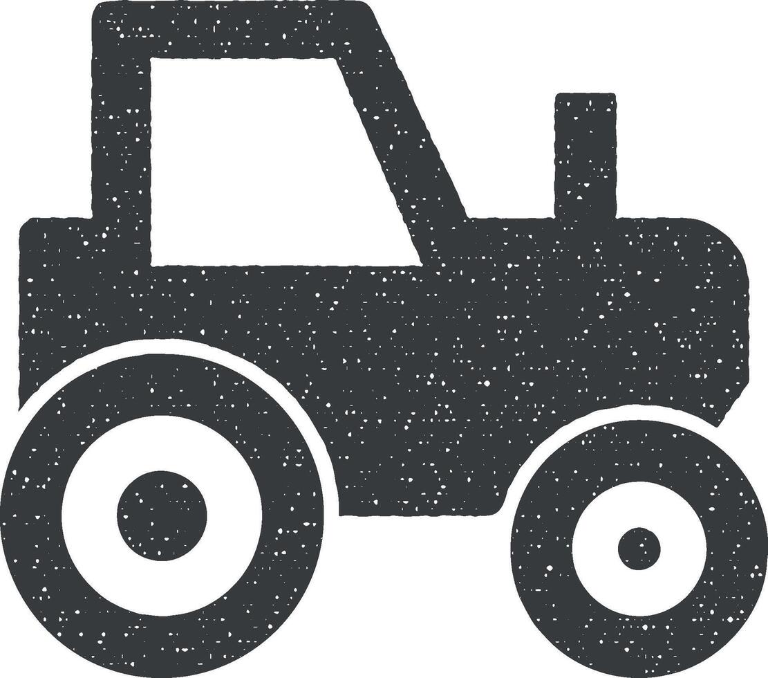 tracteur, roues vecteur icône illustration avec timbre effet