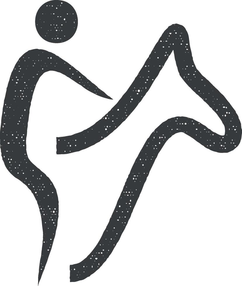 surfeur vecteur icône illustration avec timbre effet
