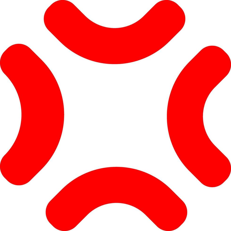 rouge colère symbole icône vecteur