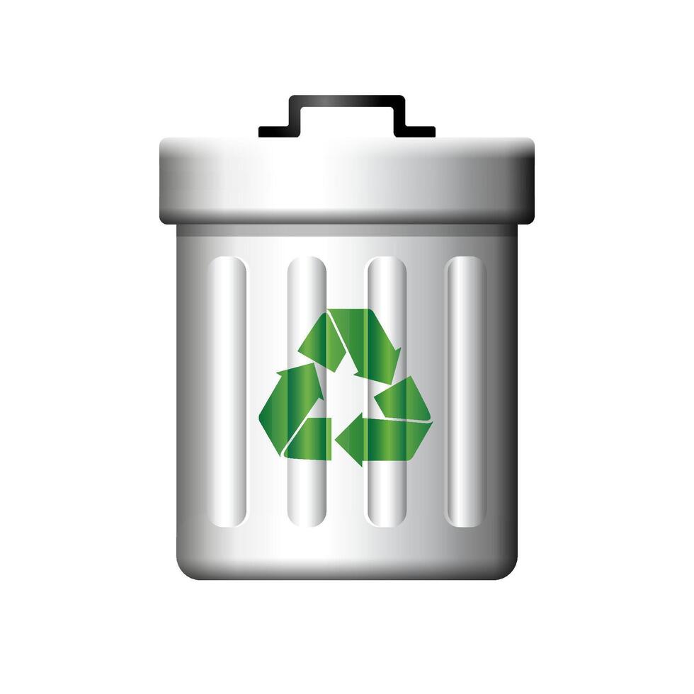recycler poubelle pouvez icône dans couleur. environnement écologie éco amical vecteur