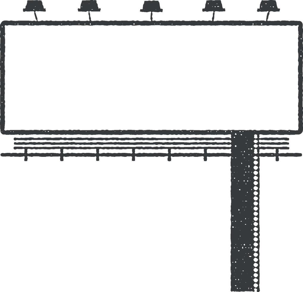 lumière La publicité panneau d'affichage vecteur icône illustration avec timbre effet