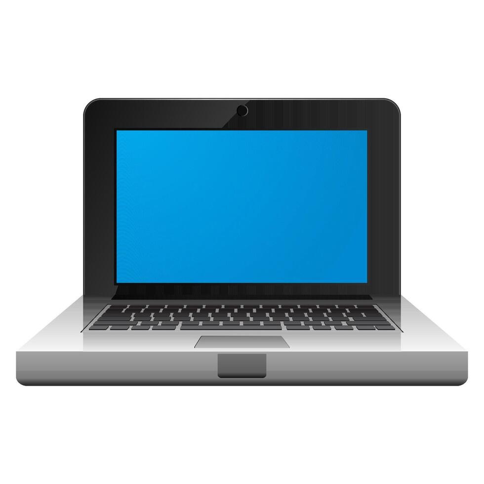 portable ordinateur icône dans couleur. électronique numérique afficher vecteur