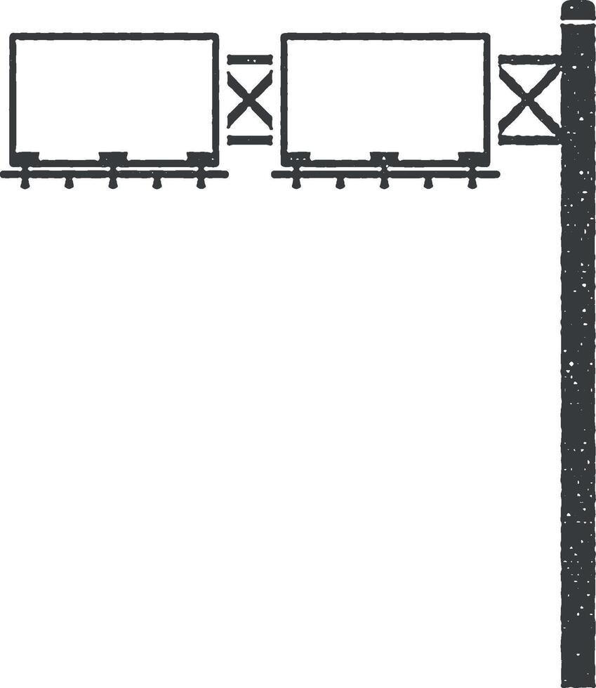 acier structure panneau d'affichage vecteur icône illustration avec timbre effet