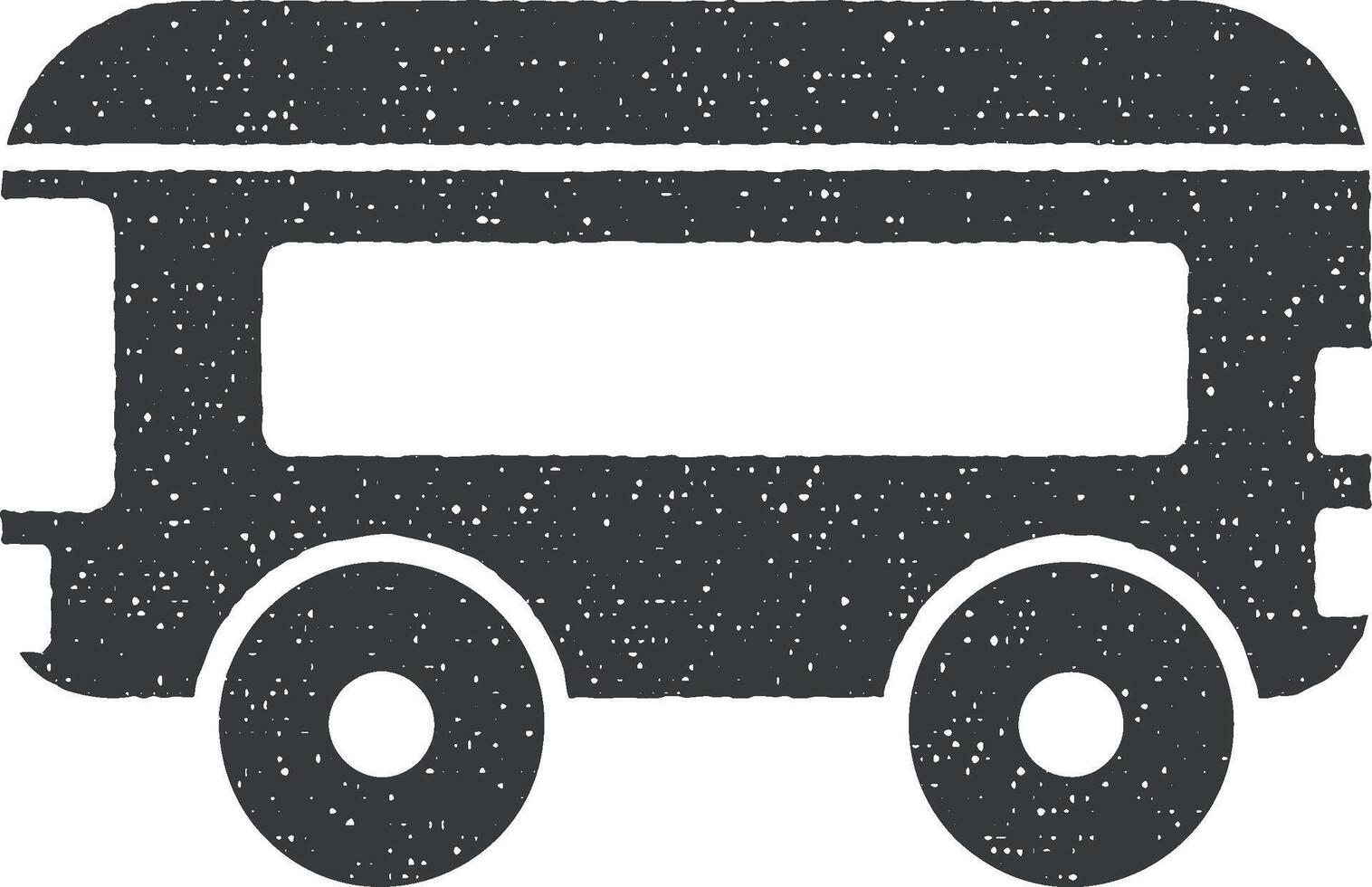 bus, ville transport vecteur icône illustration avec timbre effet
