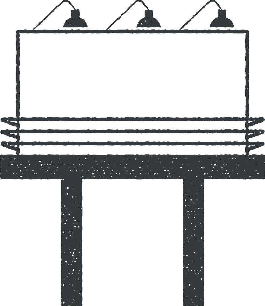 panneau d'affichage vecteur icône illustration avec timbre effet