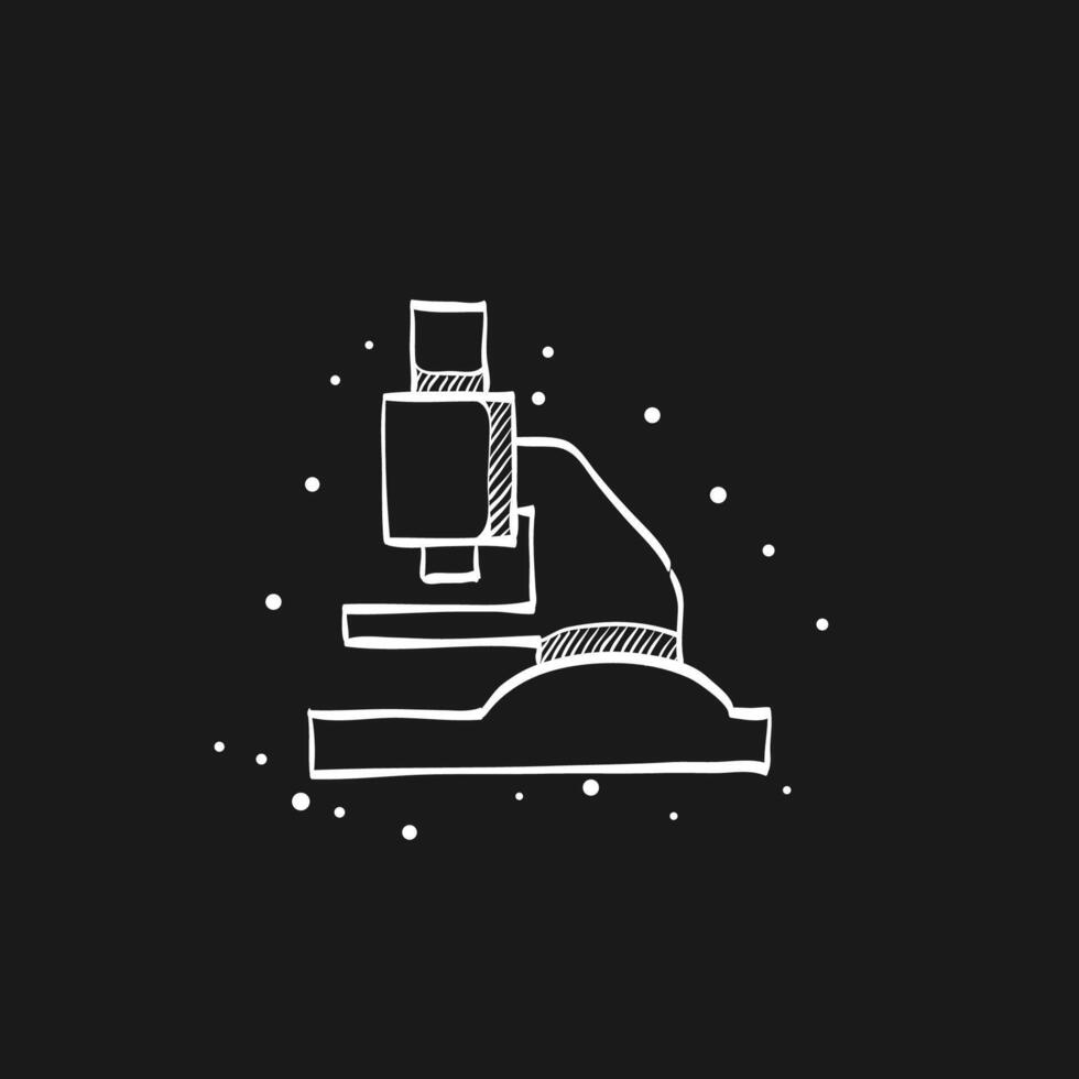 microscope griffonnage esquisser illustration vecteur