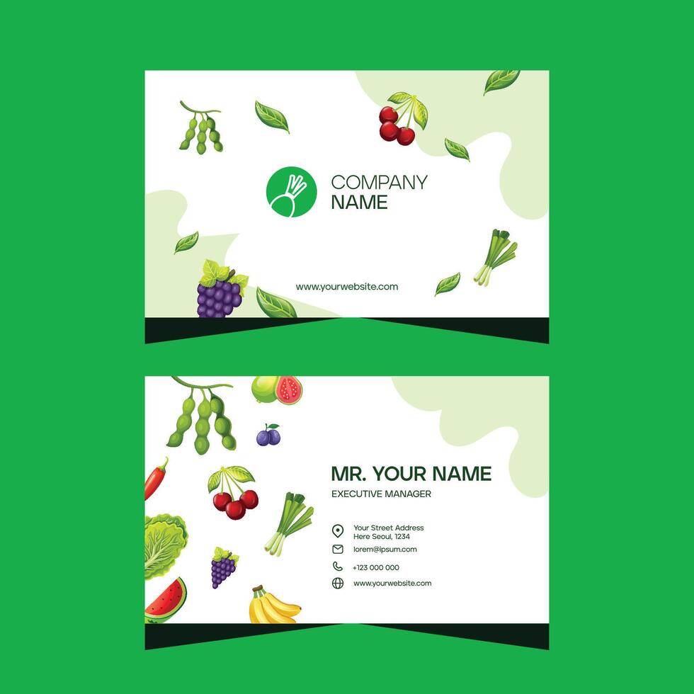 concept affaires carte conception modèle pour légume et fruit affaires vecteur