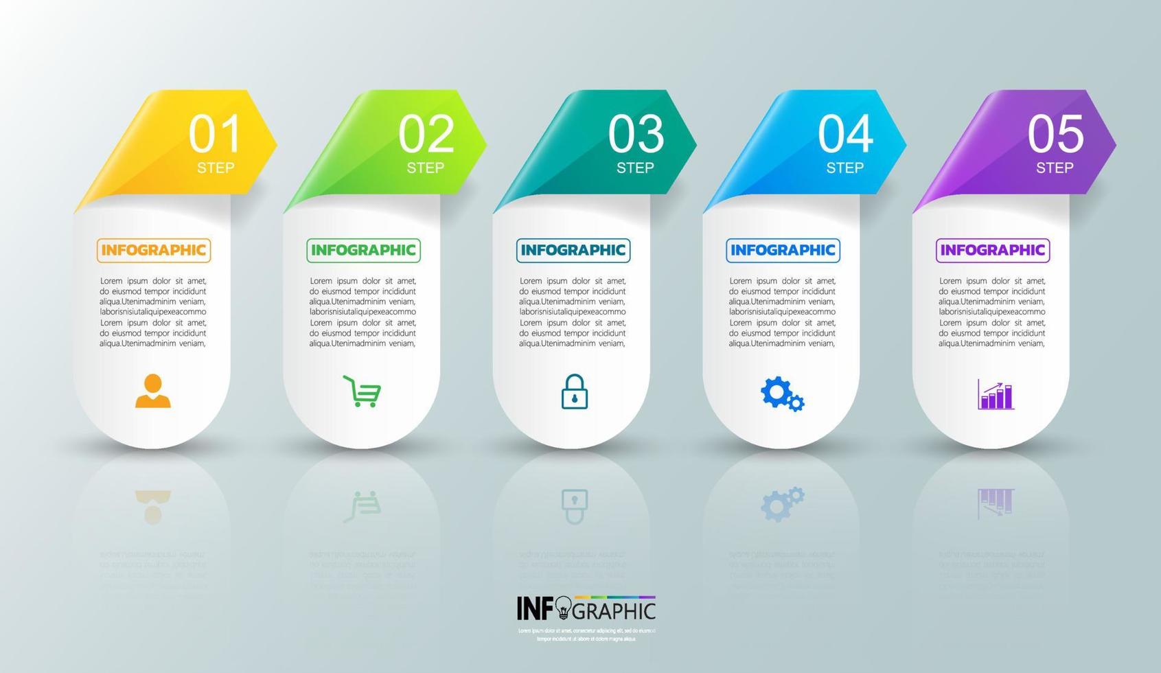 modèle d'infographie de processus vecteur