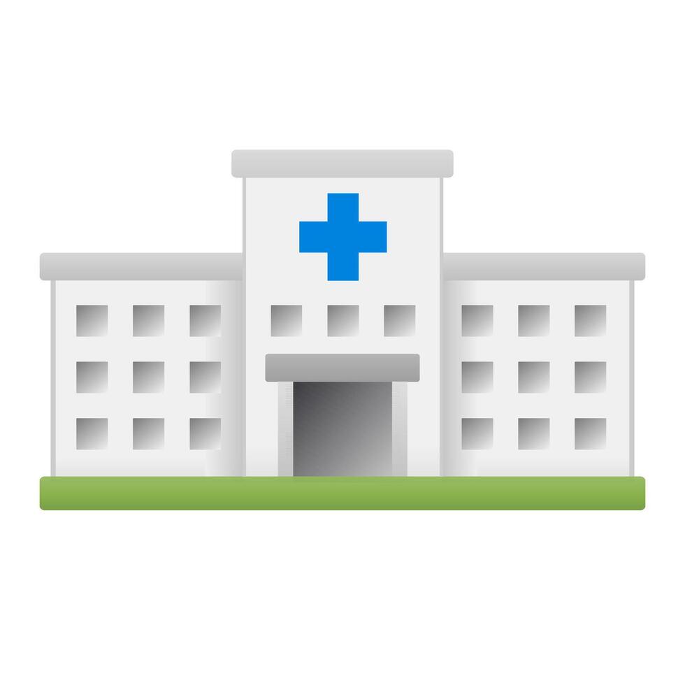 hôpital bâtiment icône dans couleur. médical soins de santé les patients vecteur