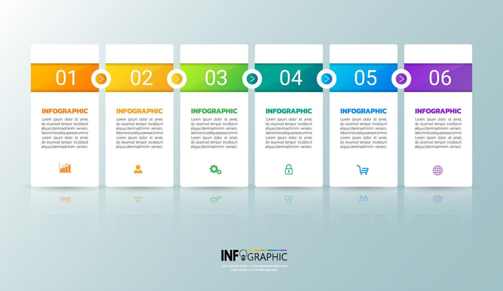 modèle d'infographie de processus vecteur