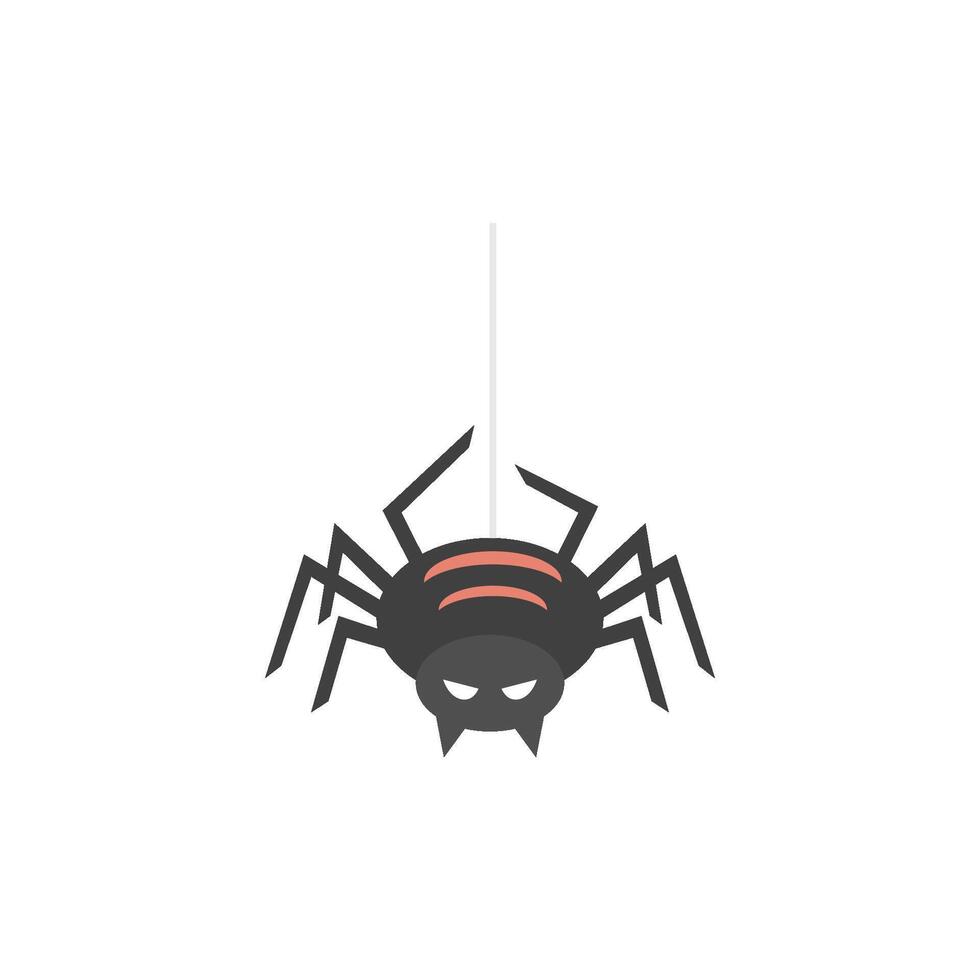 araignée icône dans plat Couleur style. animal arachnide effrayant Halloween vecteur