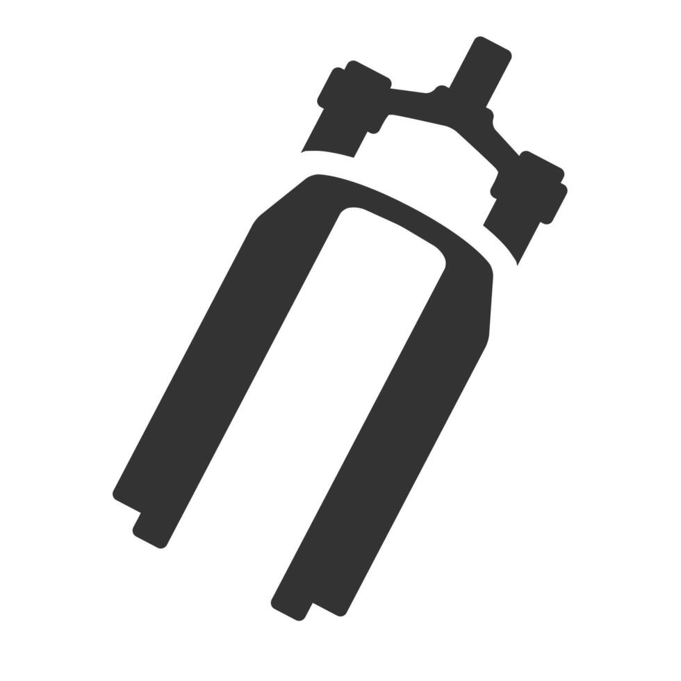 noir et blanc icône vélo suspension fourchette vecteur