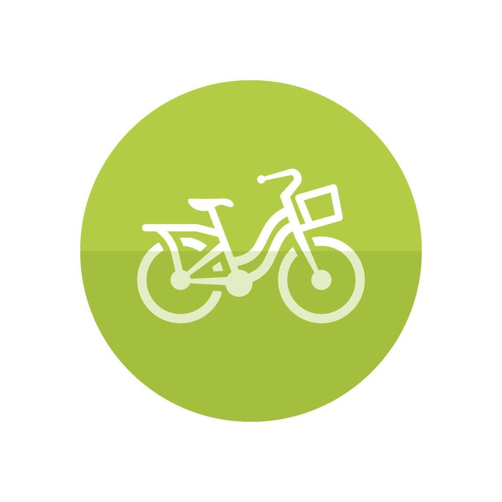 ville bicyclette icône dans plat Couleur cercle style. transport sport Urbain mode vecteur