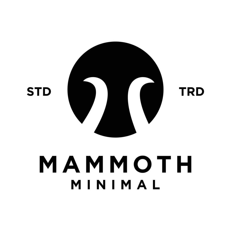 mammouth m initiale lettre logo conception vecteur