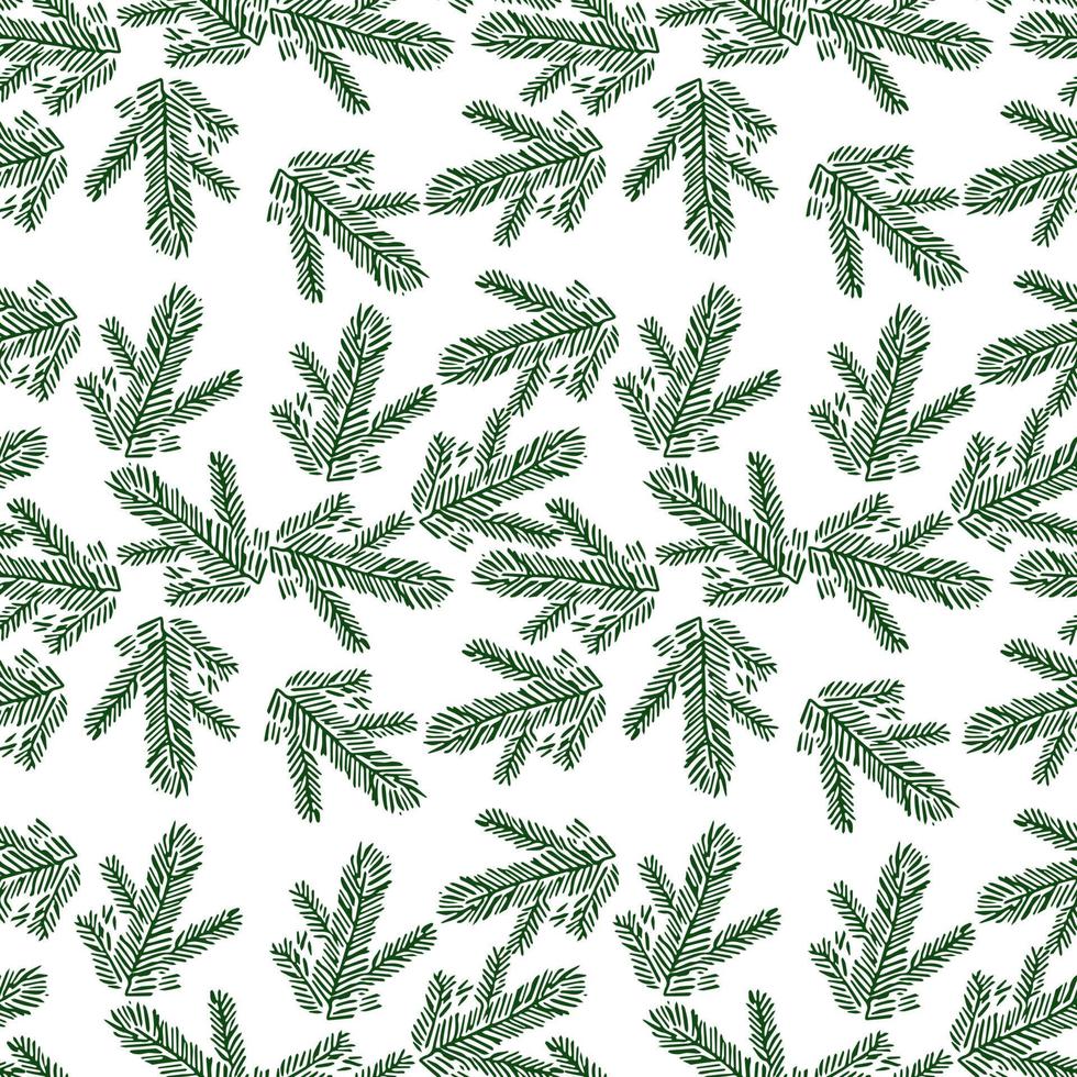 bonne année 2022. modèle sans couture avec des arbres de Noël. arbres de Noël verts isolés sur fond blanc. doodle illustration vectorielle avec des arbres de Noël. vecteur