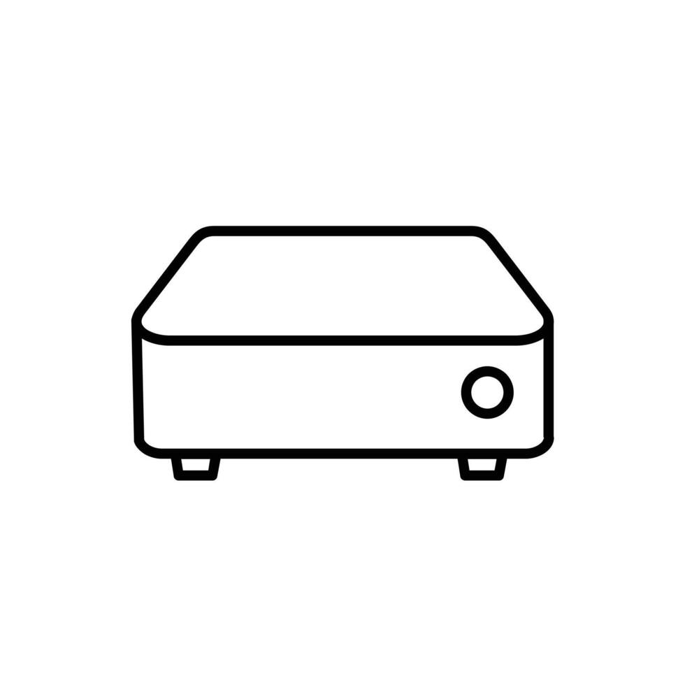 mini PC ligne icône conception illustration vecteur