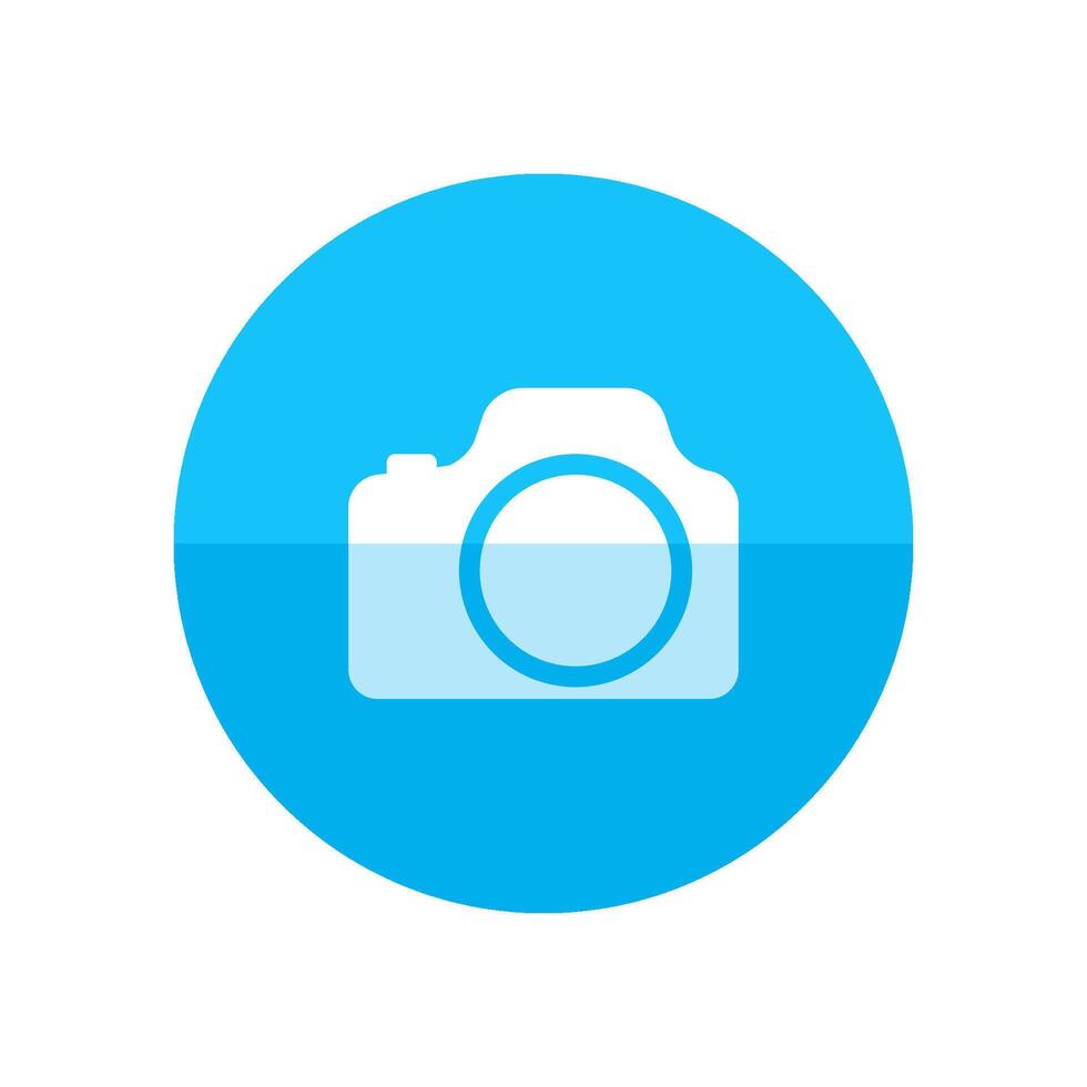 caméra icône dans plat Couleur cercle style. la photographie image électronique imagerie vecteur