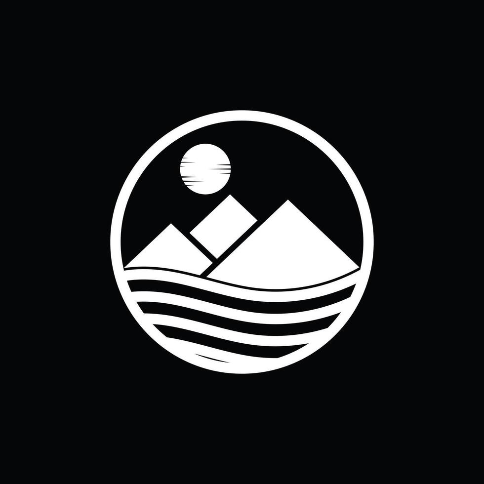 Montagne mer logo conception concept idée vecteur