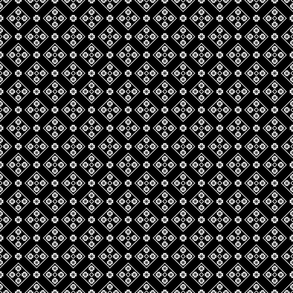noir blanc asiatique floral géométrique en tissu modèle vecteur