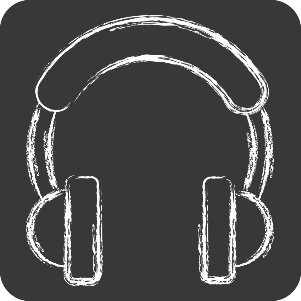 icône musique. en relation à Podcast symbole. craie style. Facile conception modifiable. Facile illustration vecteur
