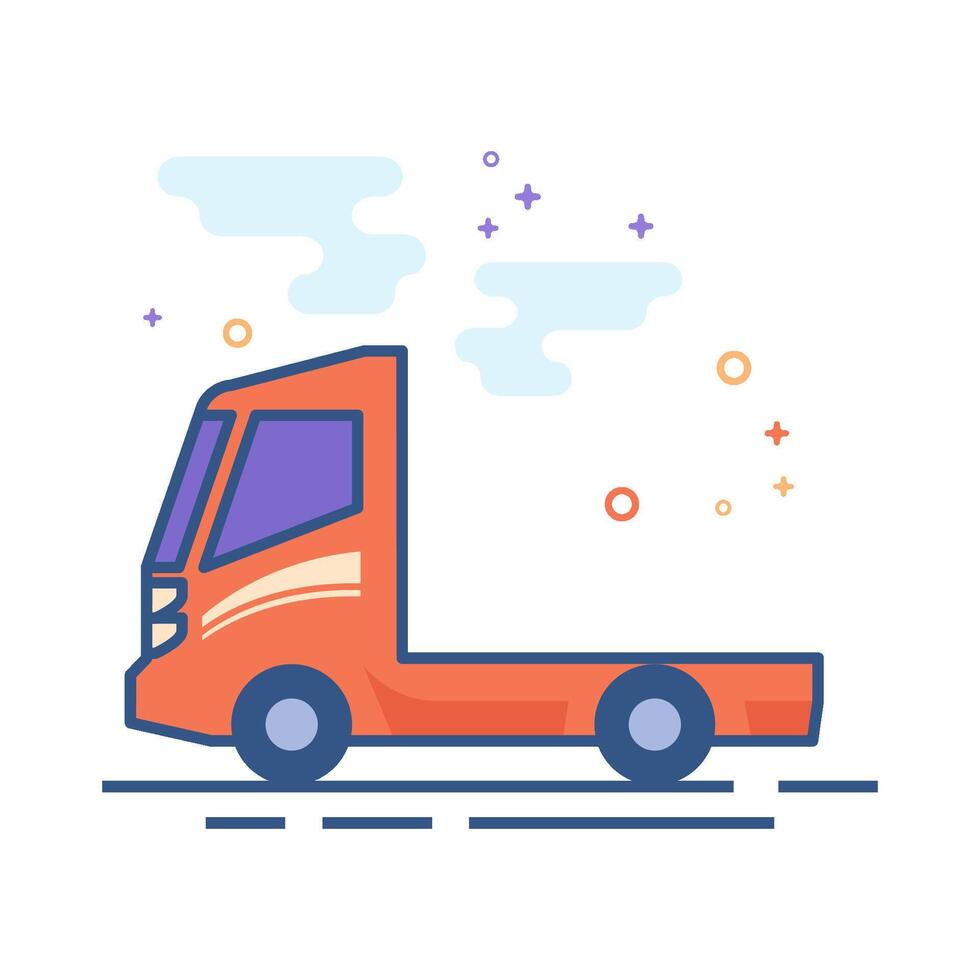 vide récipient ascenseur un camion icône plat Couleur style vecteur illustration