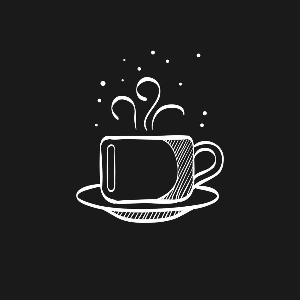 café tasse griffonnage esquisser illustration vecteur