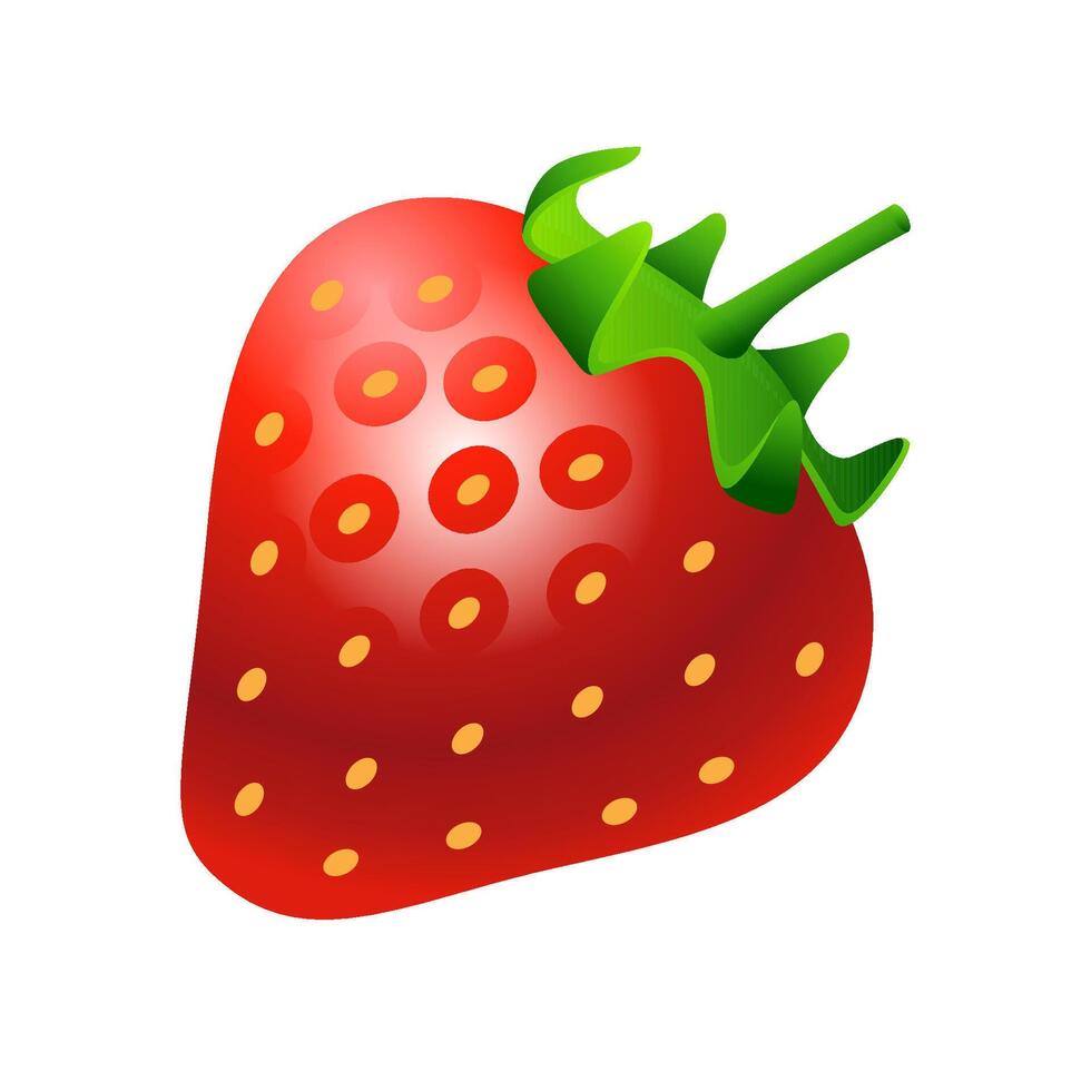 fraise Chocolat icône dans couleur. fruit nourriture dessert vecteur