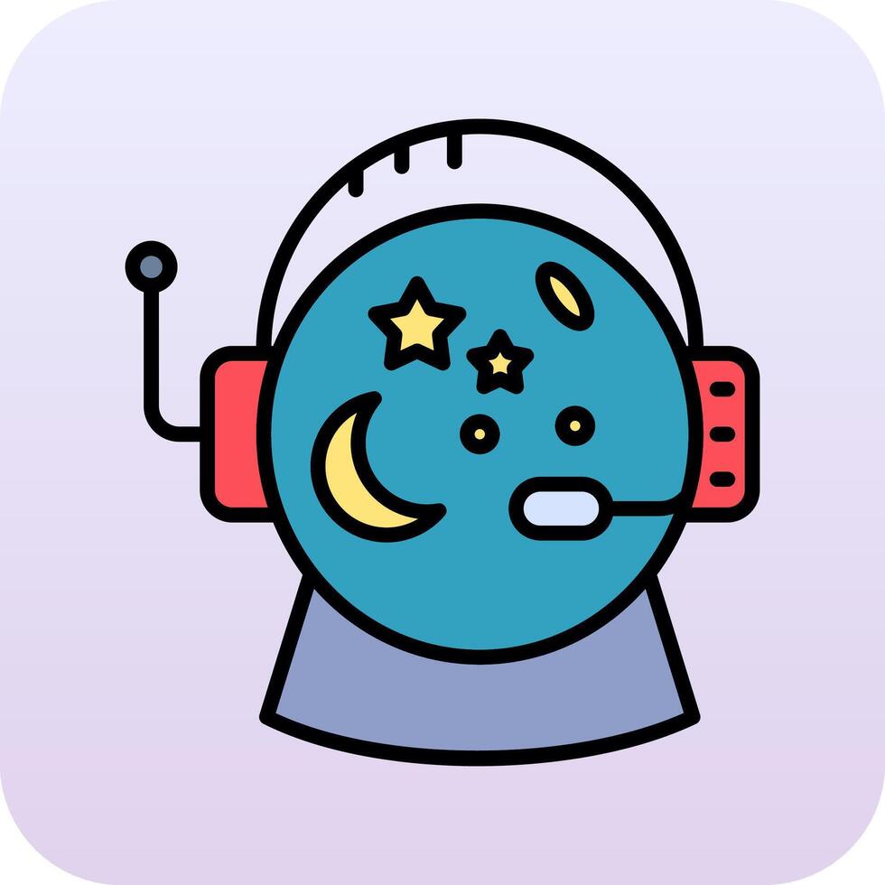 astronaute casque vecto icône vecteur