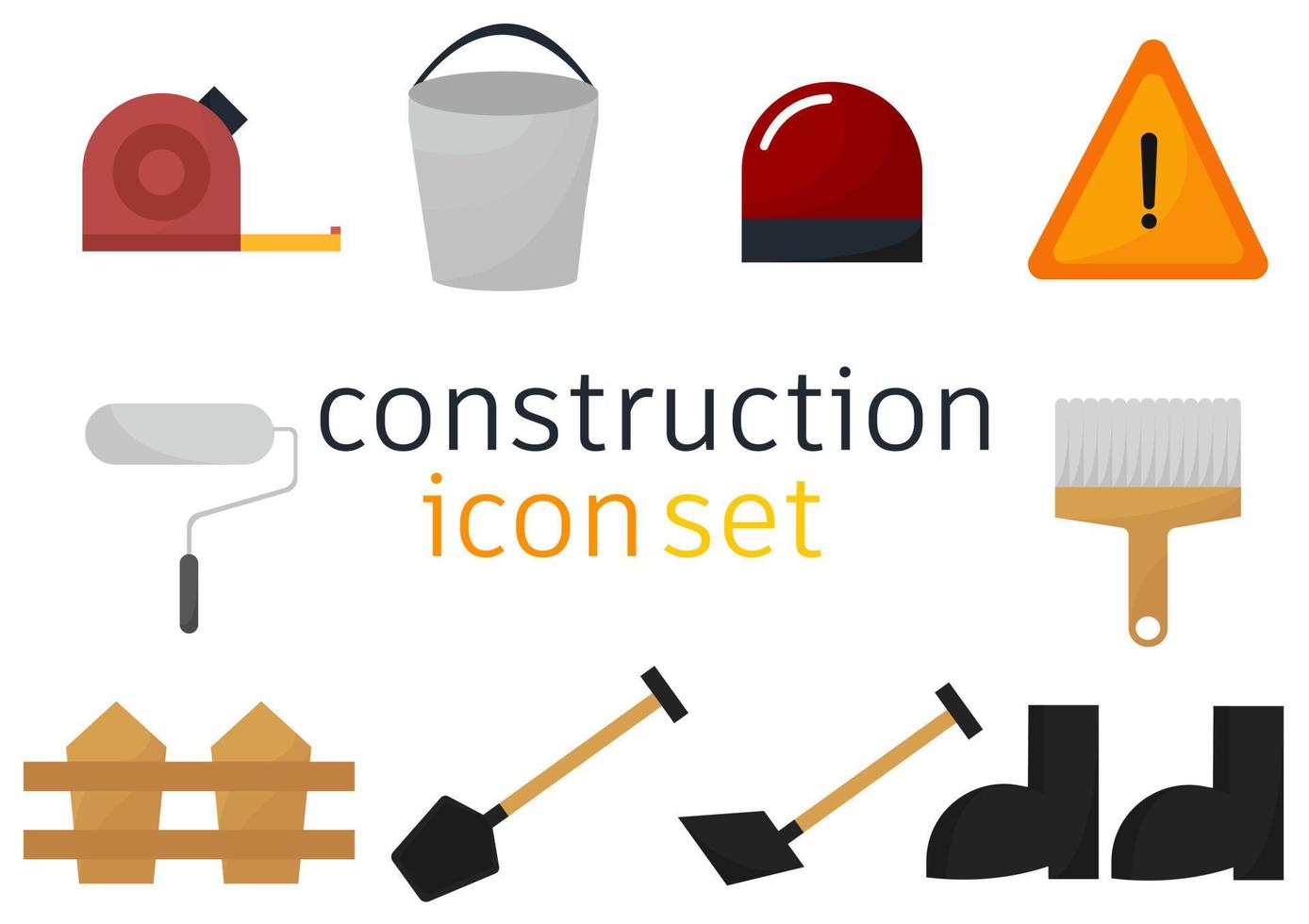 collection d'illustrations d'outils de construction vecteur