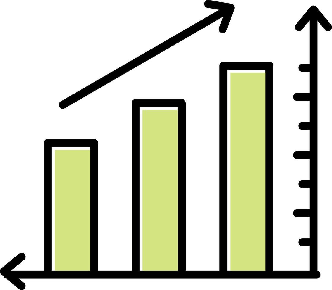 statistiques augmenter vecto icône vecteur