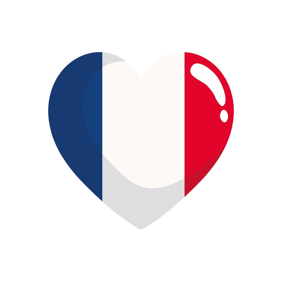 icône de coeur français vecteur