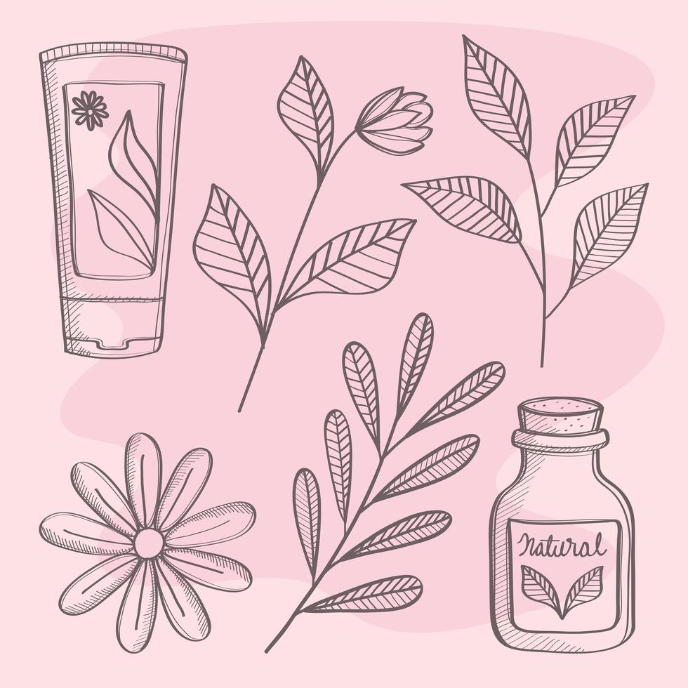 produits de cosmétique bio vecteur