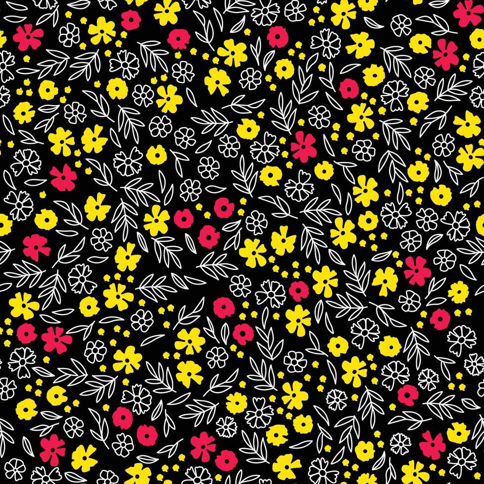 numérique tendance texture illustration et fleurs pour Contexte conception magnifique texturé effets floral art textile impression Stock vecteur