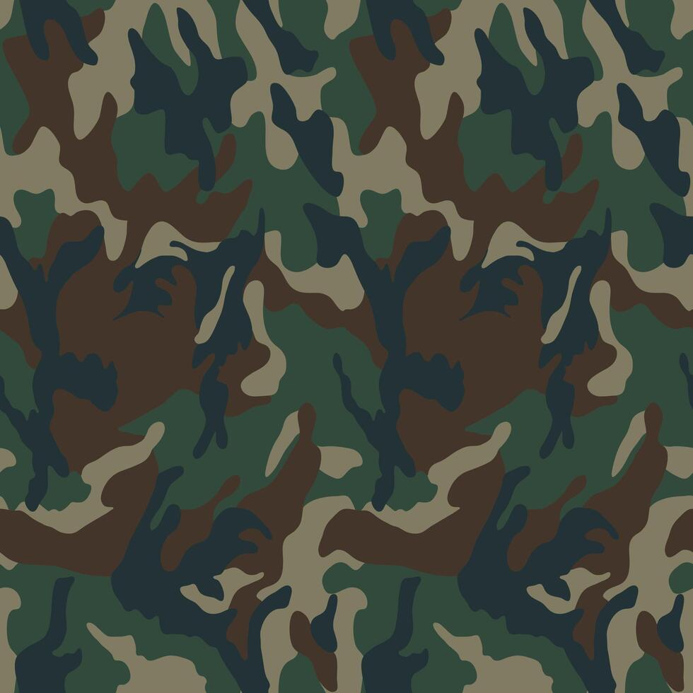 texture militaire camouflage répète sans couture armée vert chasse vecteur