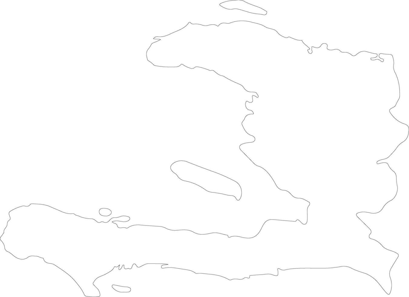 Haïti contour carte vecteur