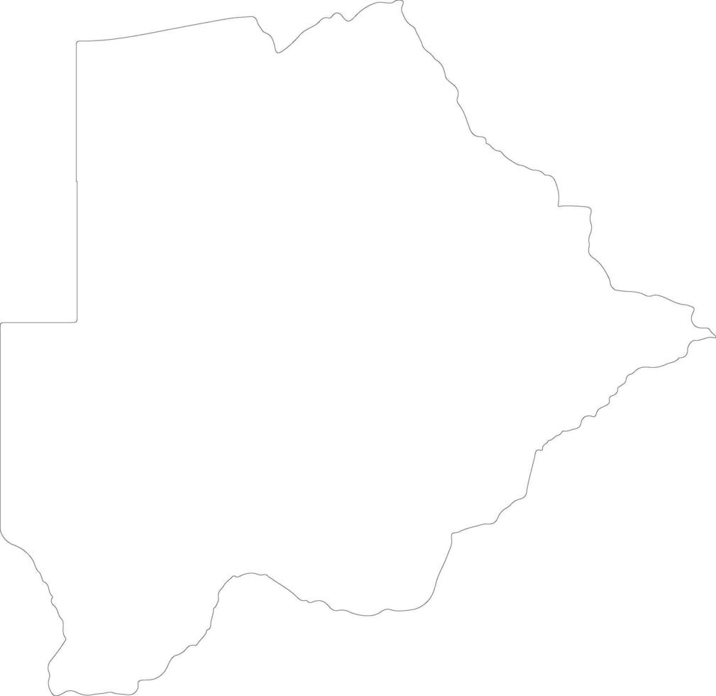 le botswana contour carte vecteur