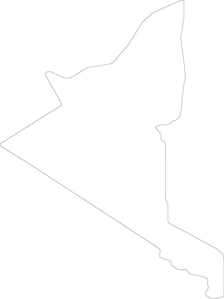 drar Algérie contour carte vecteur