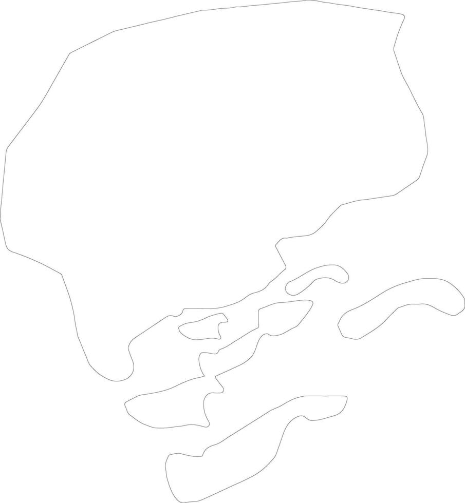 central Andros le Bahamas contour carte vecteur