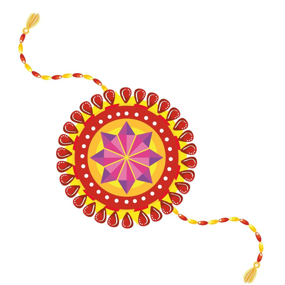 rouge avec bracelet jaune raksha bandhan vecteur