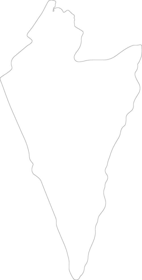 hadarom Israël contour carte vecteur