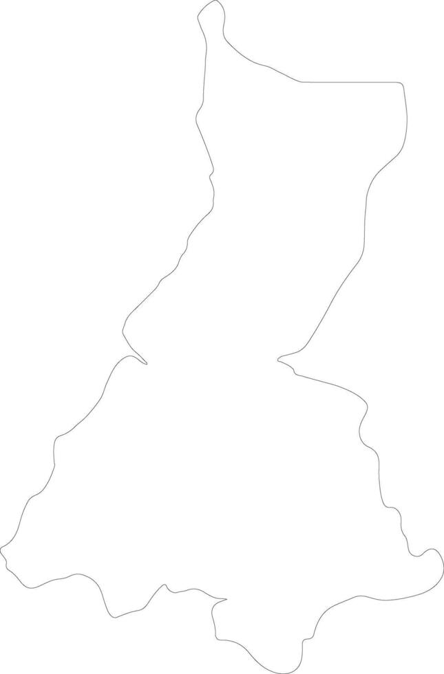 littoral équatorial Guinée contour carte vecteur