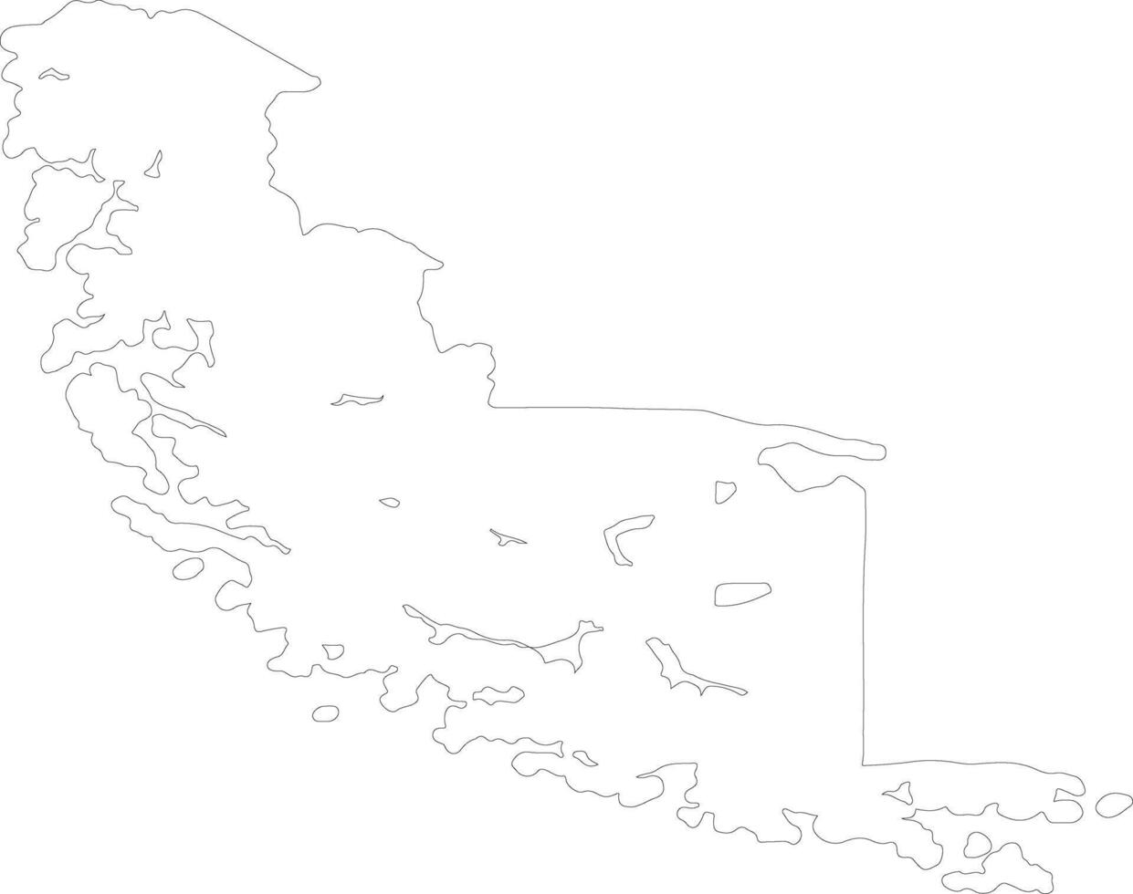 Magallanes y antartique Chilienne Chili contour carte vecteur