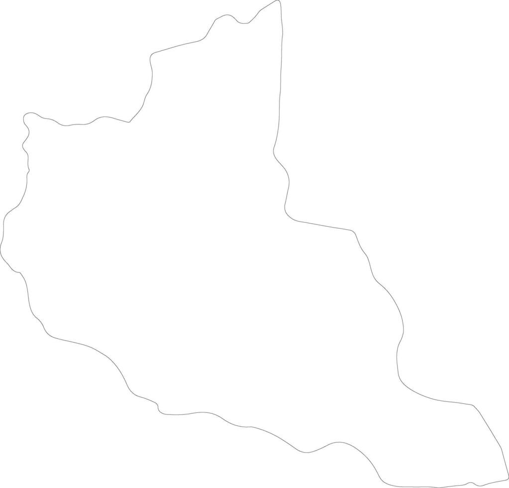Semenawi clé bahri Érythrée contour carte vecteur