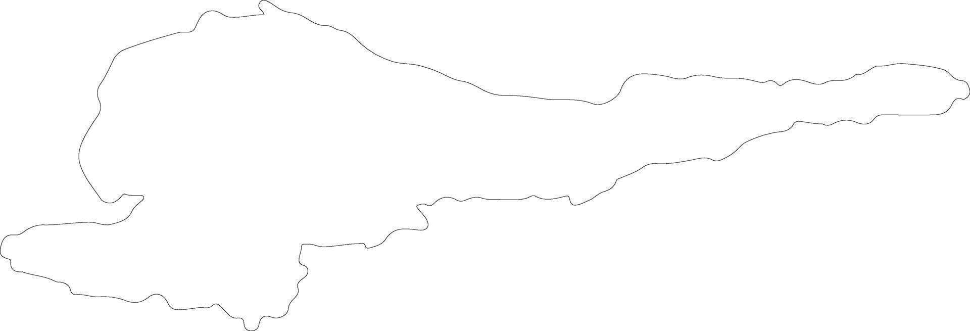 Chuy Kirghizistan contour carte vecteur