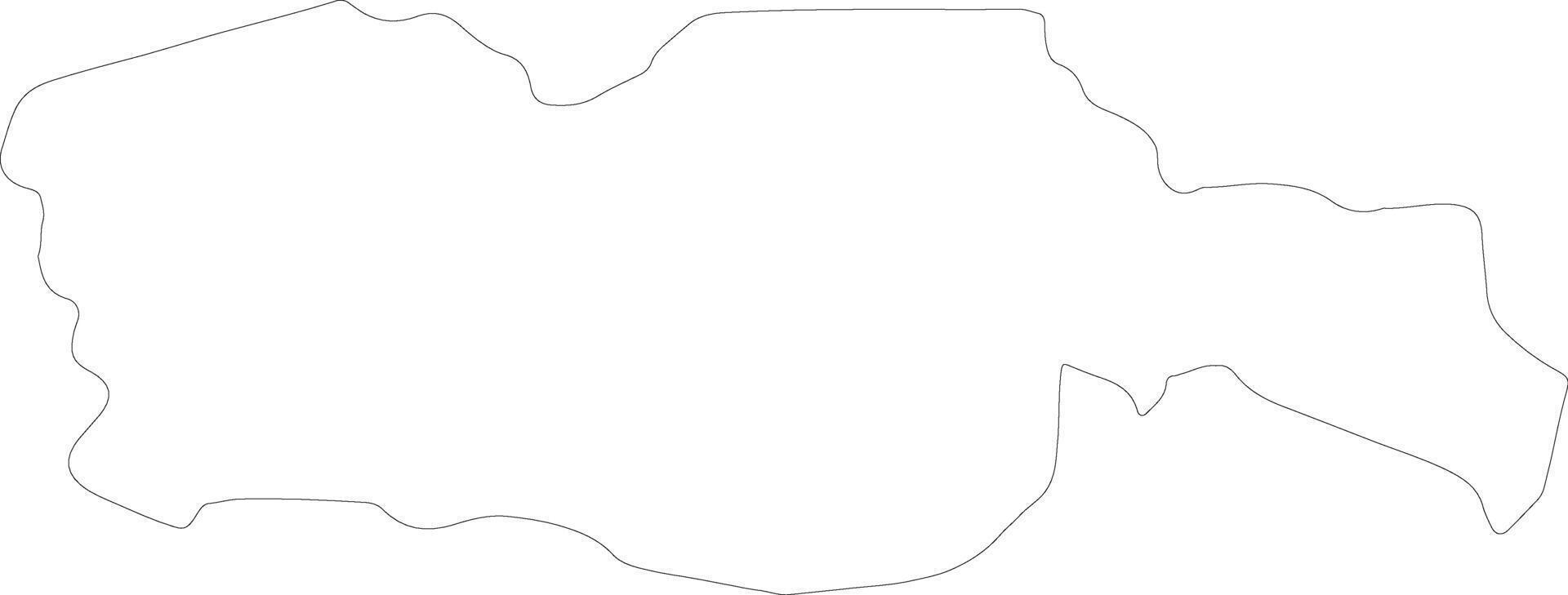 diourbel Sénégal contour carte vecteur
