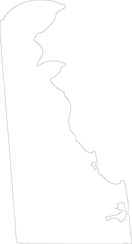 Delaware uni États de Amérique contour carte vecteur